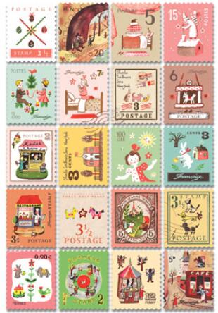 Mini Stamp Sticker Sheets
