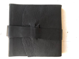 Black Italian Leather Photo Album (8 1/2" x 9")
