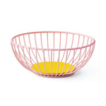 Load image into Gallery viewer, Small Pink and Yellow Orange and Pink Iris Wire Basket
