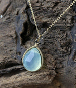 Load image into Gallery viewer, Chalcedony Pear Drop Necklace
