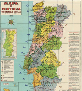 Vintage Style Map - Portugal