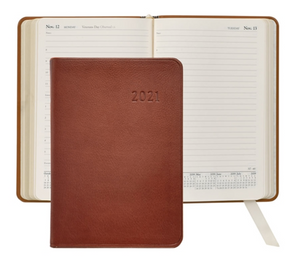 2021 Goatskin Leather Planner Journal (5-1/2" x 8")