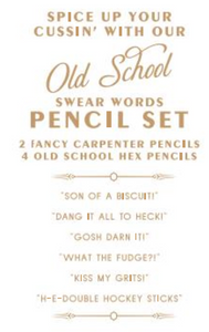 Multi Vintage Swear Words Pencil Set