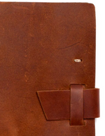 Load image into Gallery viewer, saddle brown leather traveler journal with buckle 
