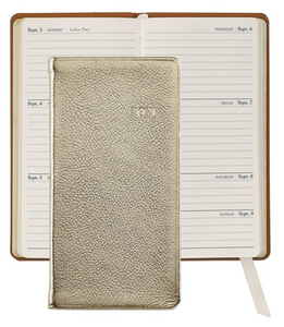 2021 Goatskin Leather Pocket Datebook (3-1/8" x 6")