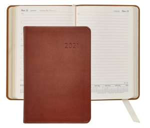 2021 Goatskin Leather Planner Journal (5-1/2" x 8")