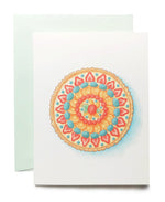 Load image into Gallery viewer, Tart Mandala Folded Note Cards by Madam Puddle Duck, Set of 8
