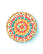 Load image into Gallery viewer, Tart Mandala Print by Madam Puddle Duck
