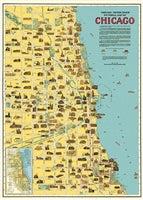 Vintage Style Map - Chicago