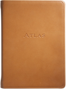 british tan small leather atlas
