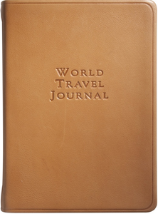 small leather travel journal british tan