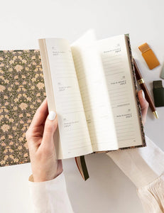 2025 Petite Linen Bound Planner - Chrysanthemum