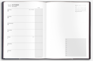 Quo Vadis "Note 21" Weekly Planner 17 months, August to Dec - 6" x 8 ¼"