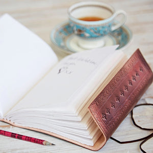 Handmade Distressed Embossed Leather Journal