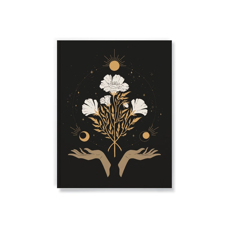 Celestial Flowers medium layflat notebook