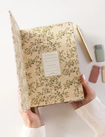 Load image into Gallery viewer, 2025 Desktop Linen Bound Planner - White Blossoms
