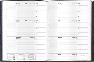 Quo Vadis "Principal" Weekly Planner 12 months, August to July  - 7 x 9 3/8"