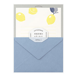 Letter set - Letterpress Lemons & Cherries