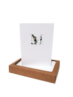 Load image into Gallery viewer, Watercolor initial note card stationery
