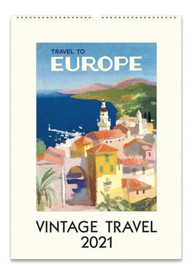 Vintage Travel Wall Calendar