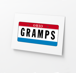GRAMPS License Plate Father's Day Card