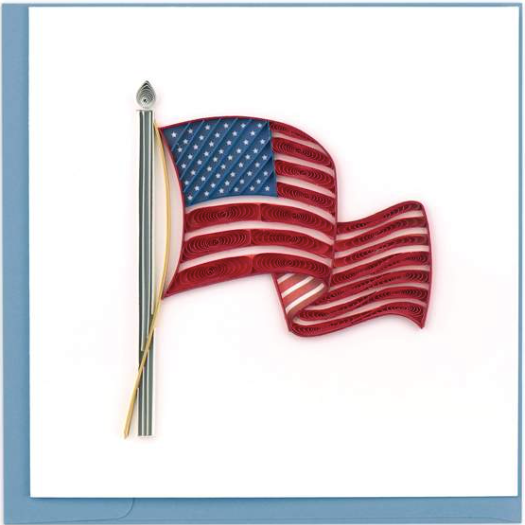 American Flag Quilling Card
