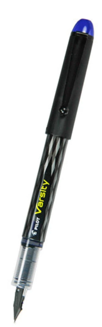 Pilot Varsity Disposable Fountain Pen in Black with Black Ink