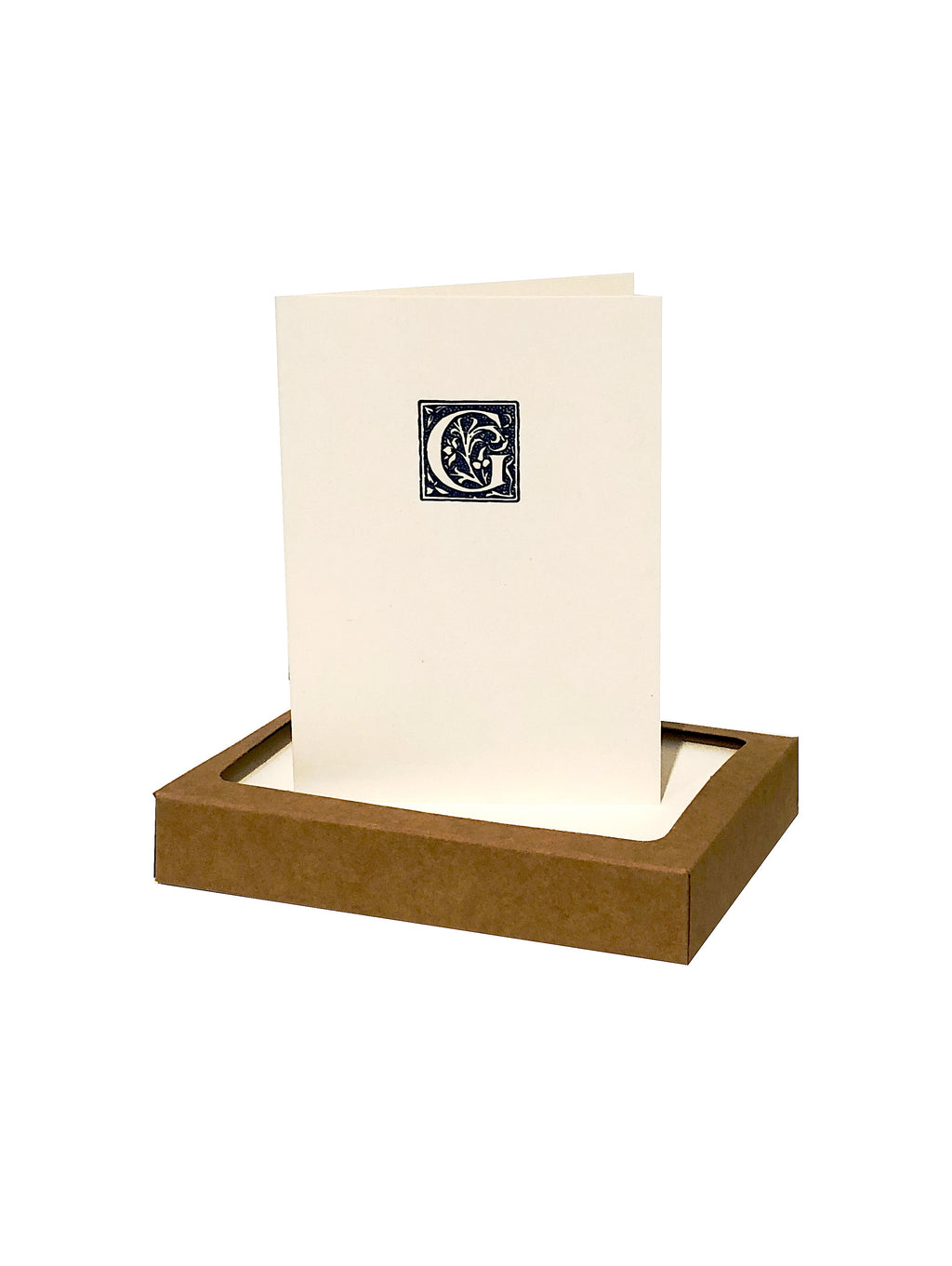 On Paper initial monogram seal folded note card