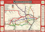 Load image into Gallery viewer, Vintage Style Map - London Underground
