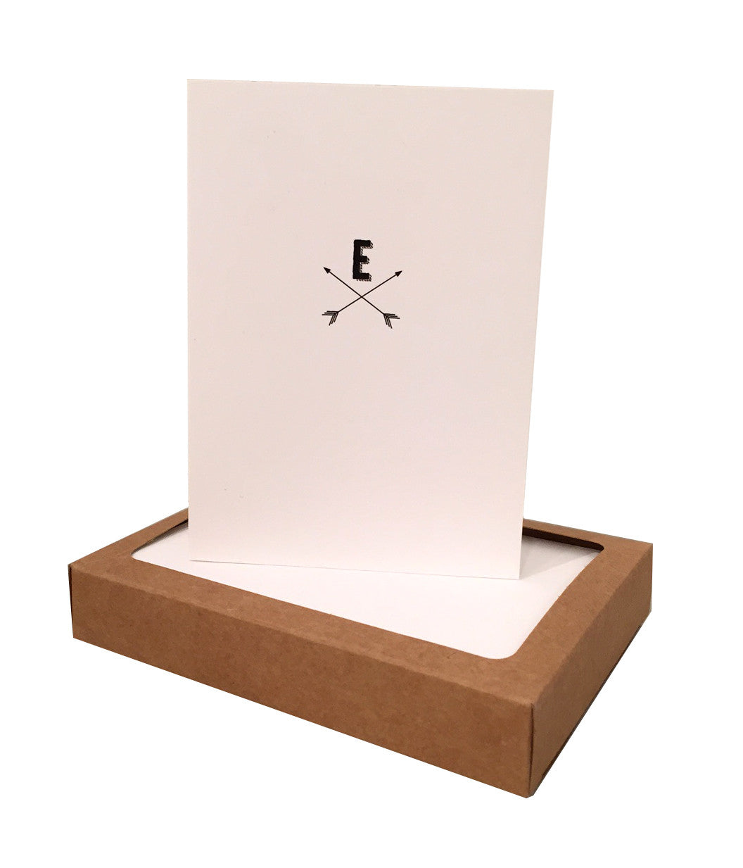 Arrow Initial Note Cards  - Set of 8 Note Cards + Envelopes