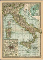 Vintage Style Map - Italy